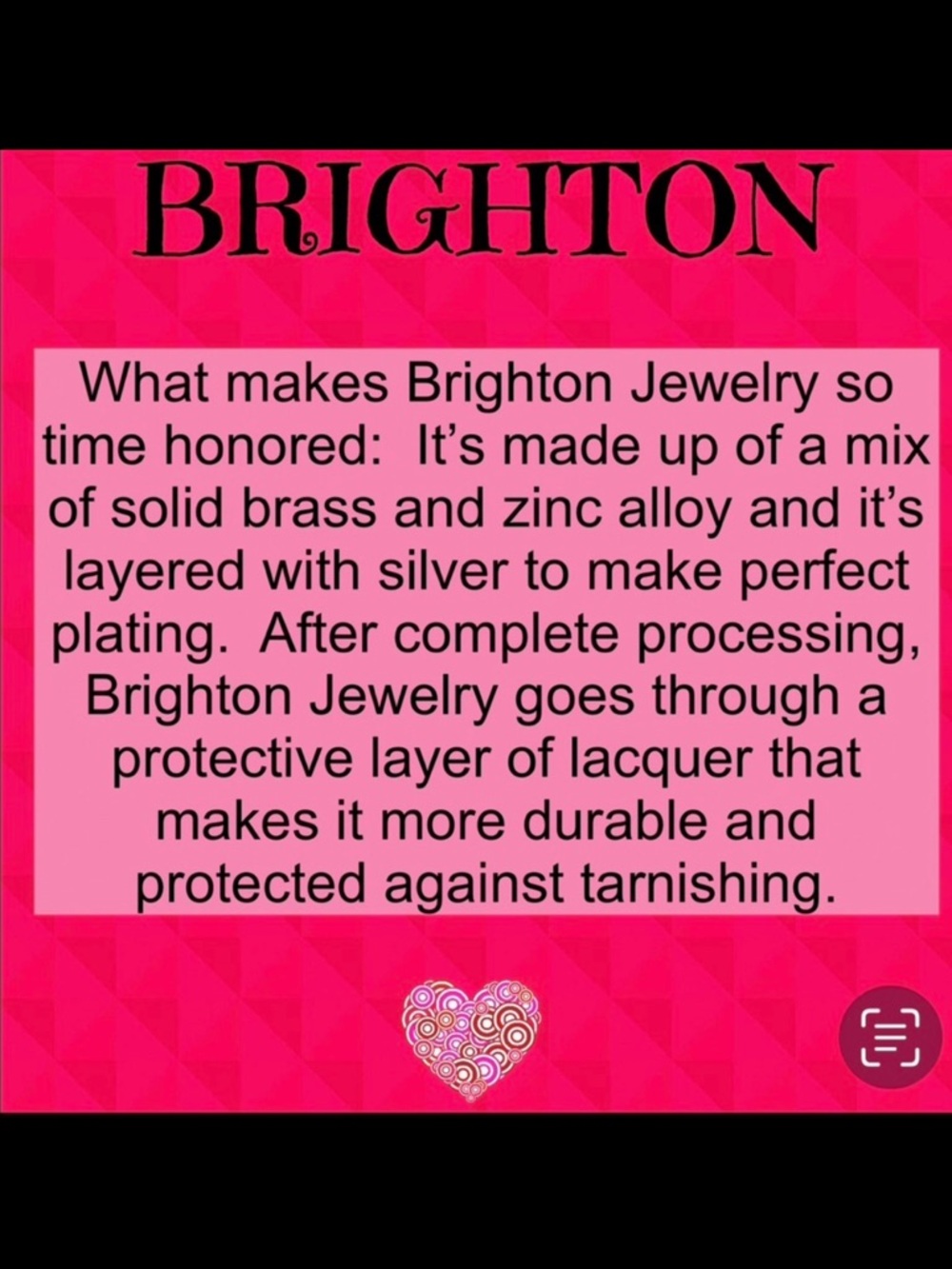 💜Brighton Silver-Tone Tiny Chain Bracelet Extension with Heart Charm - Picture 5 of 10